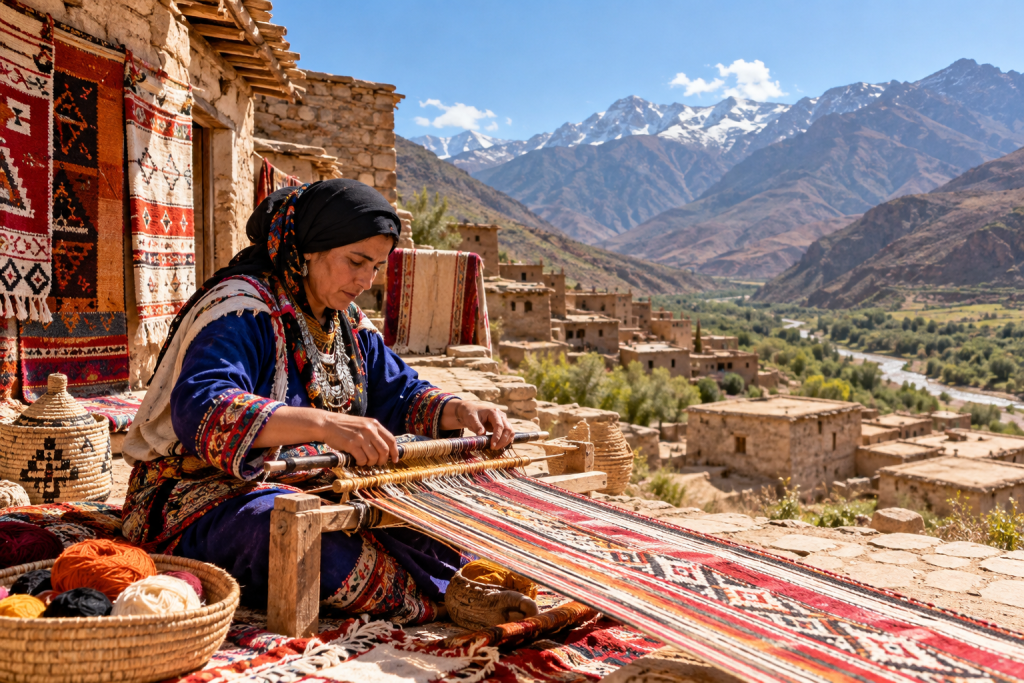 Amazigh cultural heritage represented through crafts