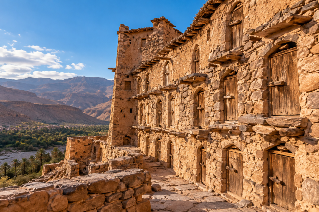 Traditional Amazigh agadir granary building in Morocco