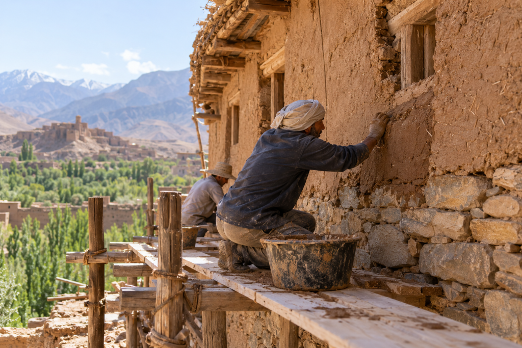 Restoration of traditional earthen architecture
