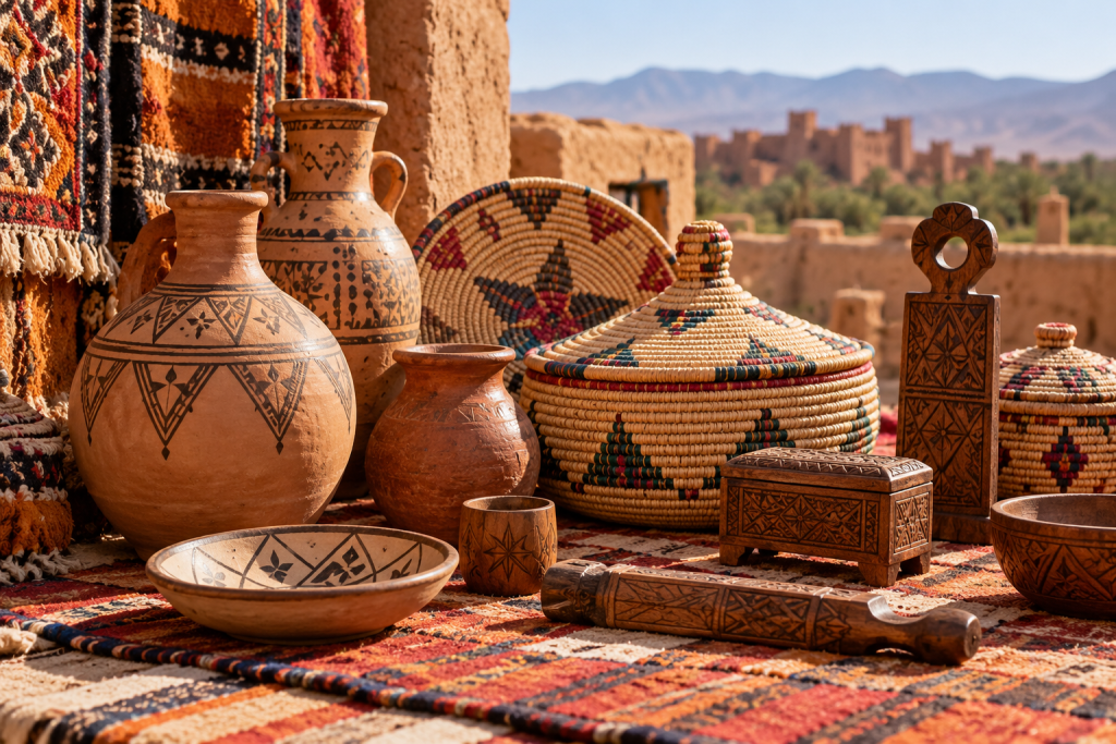 Collection of Amazigh handmade crafts