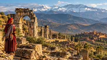 North African landscapes representing Amazigh history