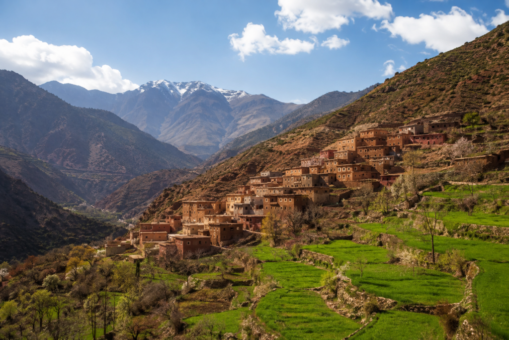 Atlas Mountain landscape near Amazigh communities