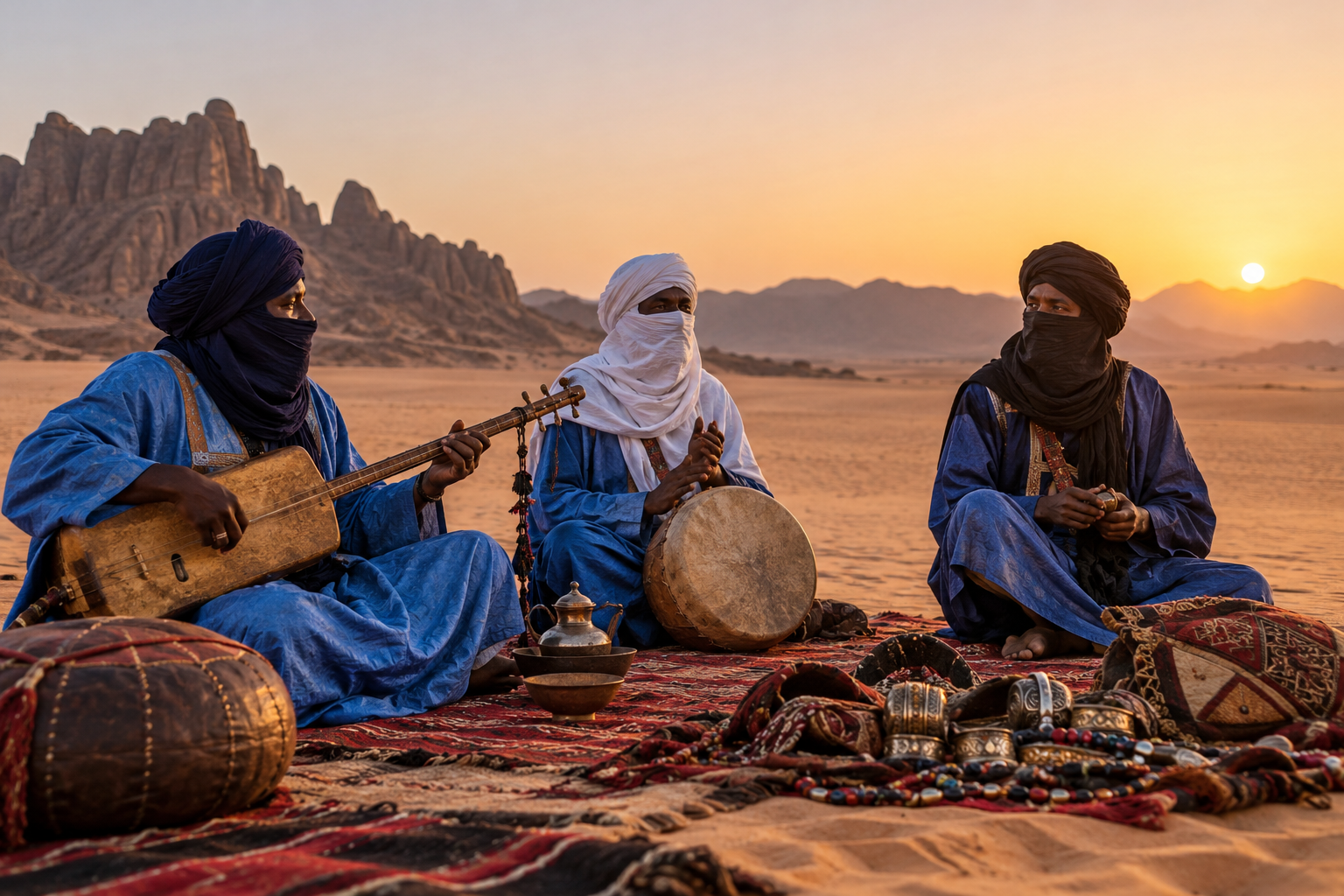 Tuareg cultural objects and desert heritage
