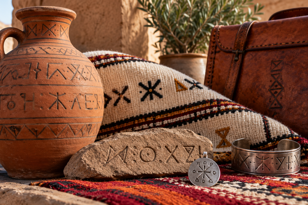 Tifinagh writing connected with Tuareg heritage