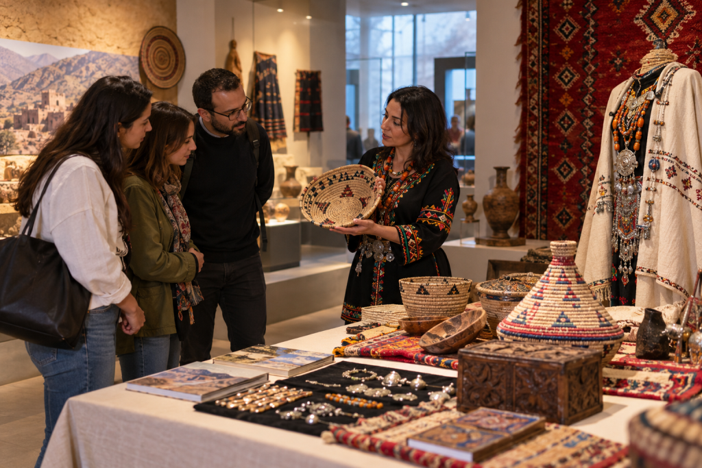 People learning about Amazigh culture and heritage