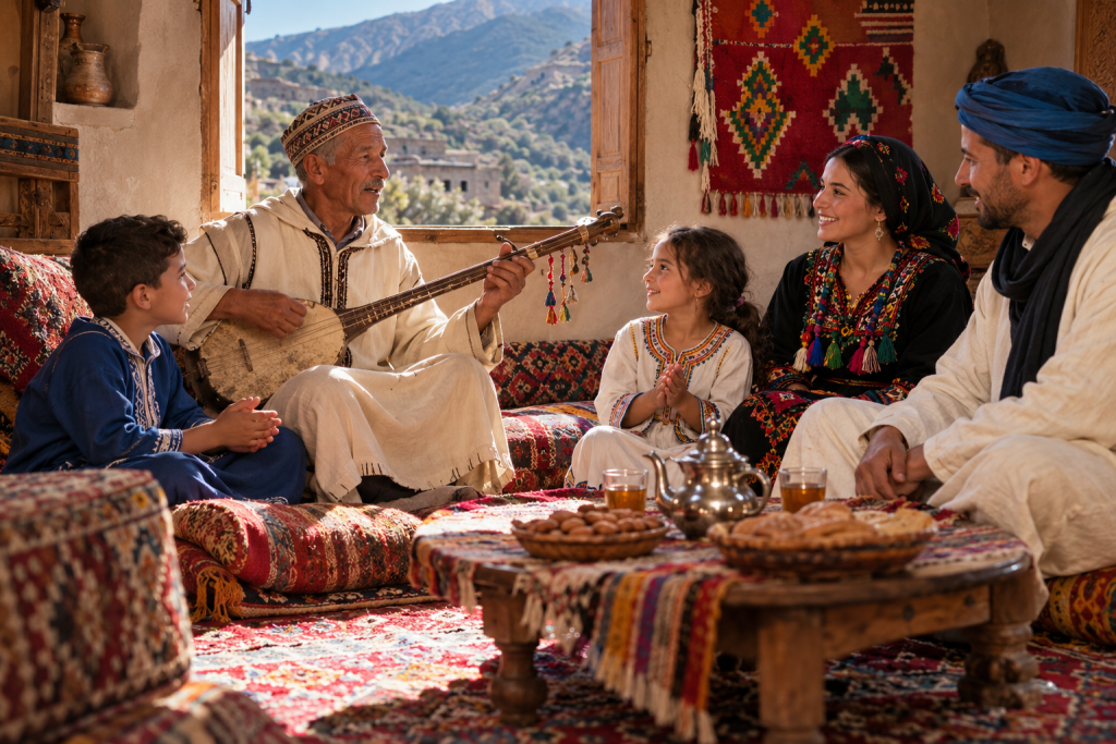 People using Amazigh language in cultural activities