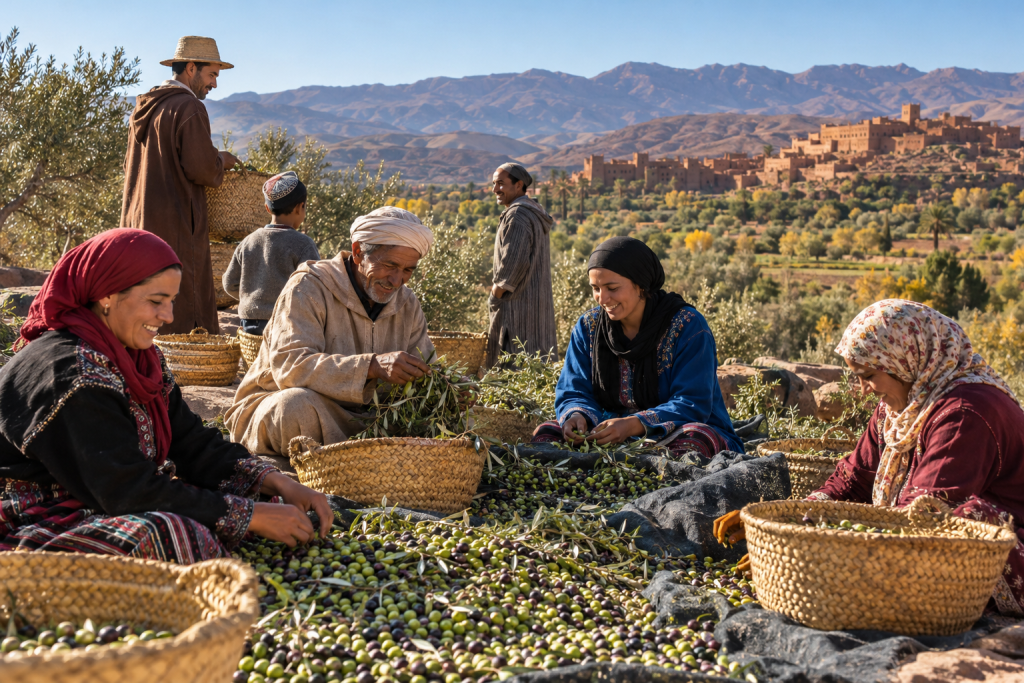 Community gathering connected with seasonal Amazigh traditions