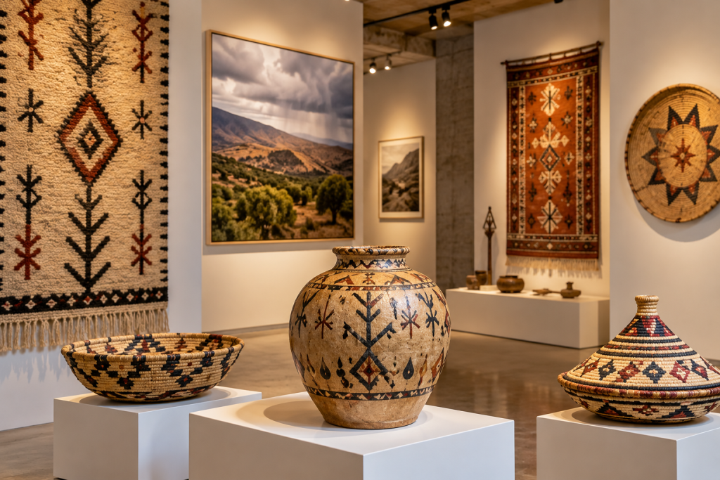 Modern Amazigh artwork inspired by folklore themes