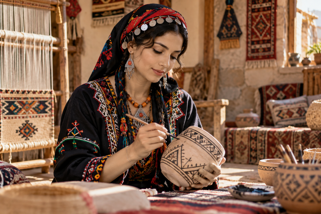 Modern Amazigh woman representing living heritage
