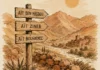 Amazigh village landscape in Morocco with traditional place name