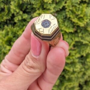 Handmade Sahara Rif Tuareg Brass Zelij Stone - Image 2