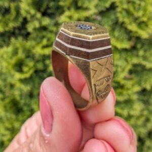 Handmade Sahara Rif Tuareg Brass Zelij Stone - Image 3