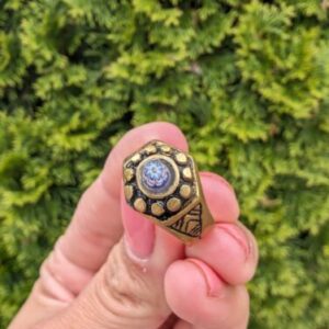 Sahara Rif Tuareg Brass Zelij Stone Mosaic Unisex Size 10 - Image 2