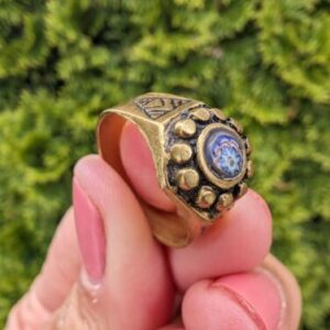 Sahara Rif Tuareg Brass Zelij Stone Mosaic Unisex Size 10 - Image 6