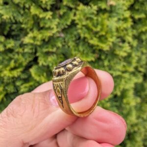 Sahara Rif Tuareg Brass Zelij Stone Mosaic Unisex 7.25 - Image 3