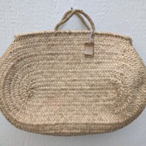 Handwoven Oval Market Basket Bag Purse