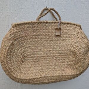 Handwoven Oval Market Basket Bag Purse - Image 2