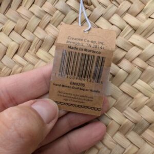 Handwoven Oval Market Basket Bag Purse - Image 5