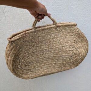 Handwoven Oval Market Basket Bag Purse - Image 7