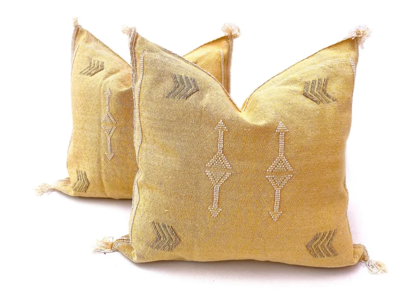 Yellow Pillows Silk 20x20, Ring Bearer Pillow