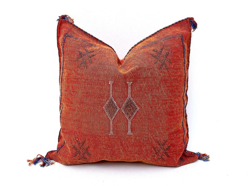 orange Pillows silk 24x24, Ring bearer pillow