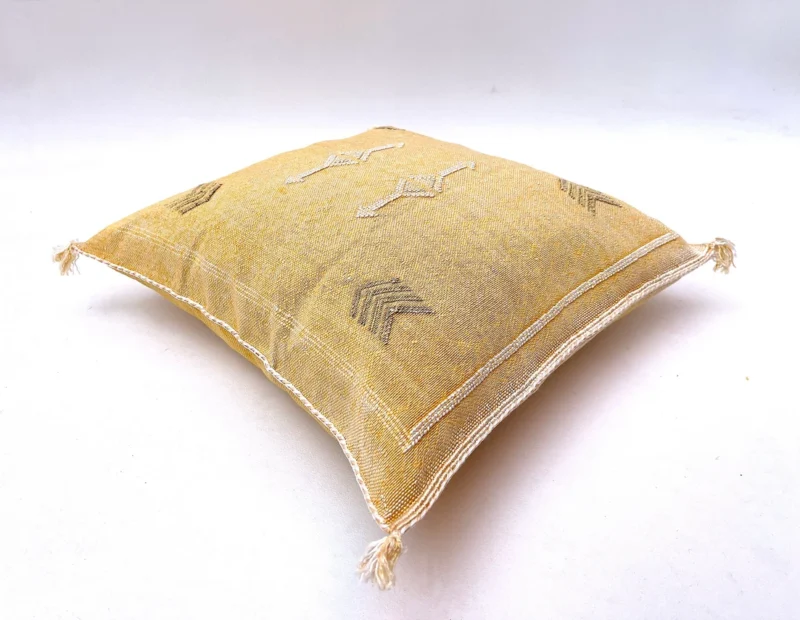 Yellow Pillows Silk 20x20, Ring Bearer Pillow - Image 4