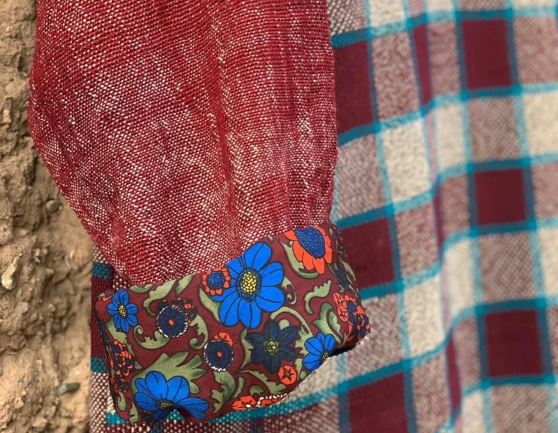 Berber handmade hooded vintage blanket coat - Image 8