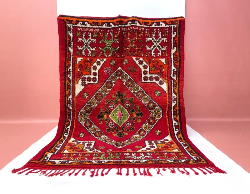 5x8ft - Luxury Handwoven Boujaad Rug, Berber Design - Image 4