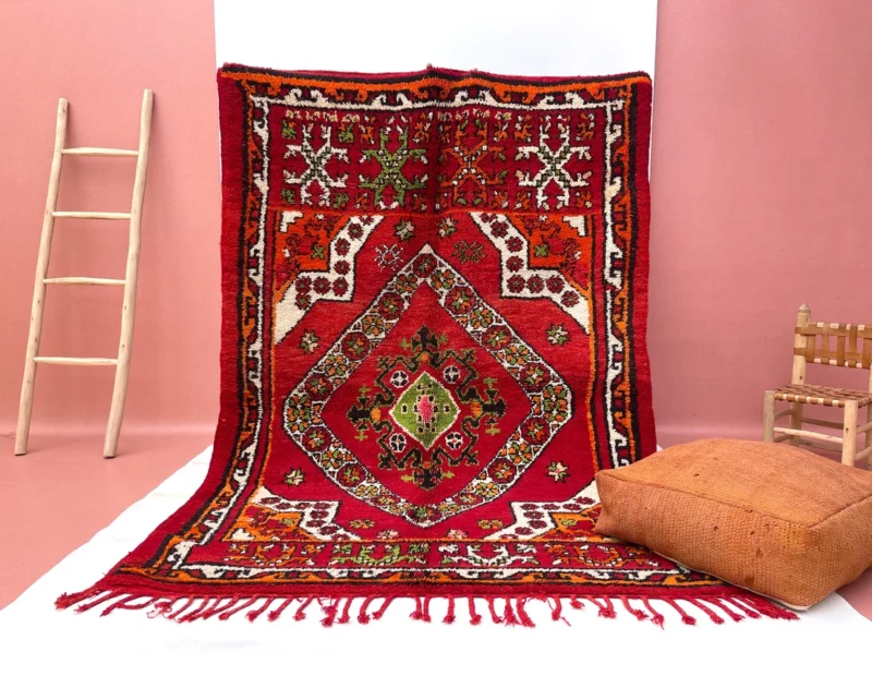 5x8ft - Luxury Handwoven Boujaad Rug, Berber Design - Image 6