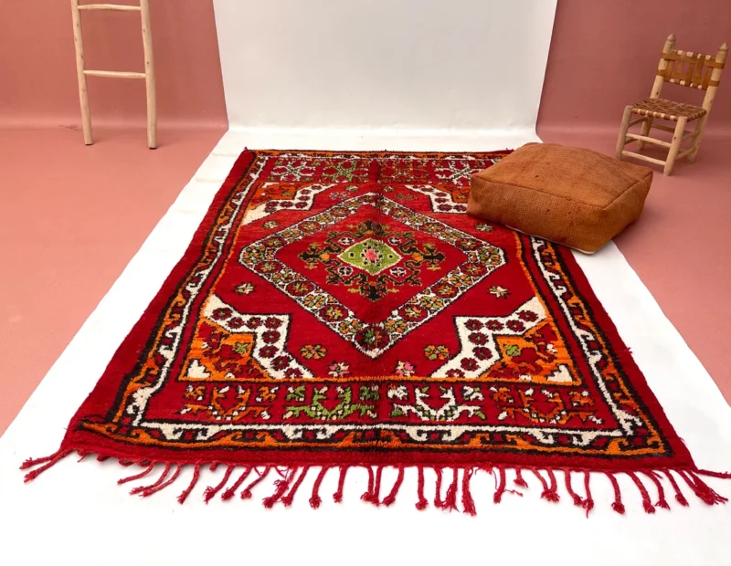 5x8ft - Luxury Handwoven Boujaad Rug, Berber Design - Image 10