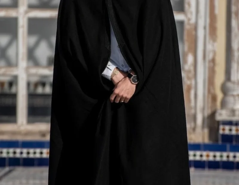 Handmade berber Wool Selham Cape, Unisex Winter Cloak - Image 2