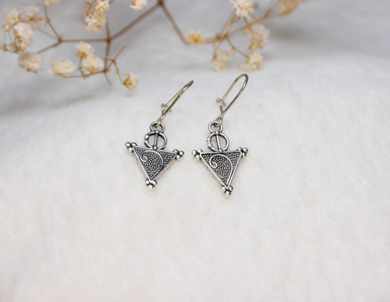 Handmade silver fibula earrings - Image 5