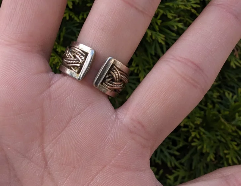 Women's Handmade Berber Silver Sz 11 Ring - Image 8