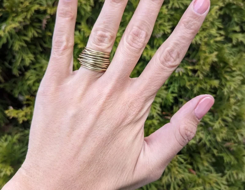 Handmade Boho Chic Wire Wrapped Ring Size 11