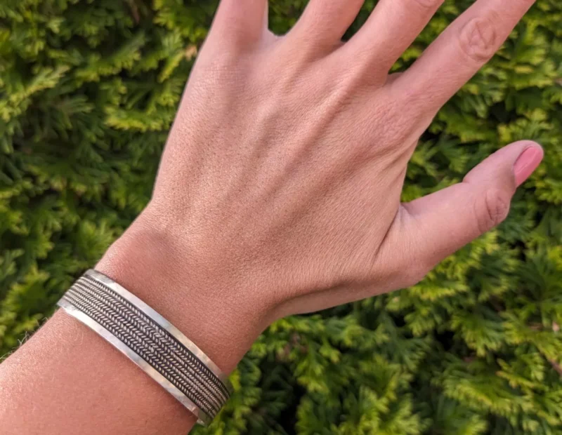 Women's Berber Silver Chevron Cuff Bracelet