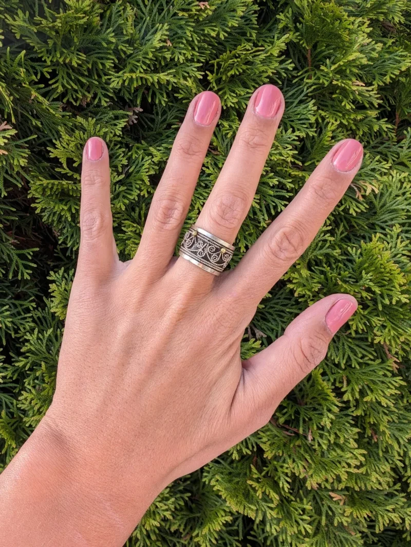 Women's Handmade Berber Silver 10.5 Ring