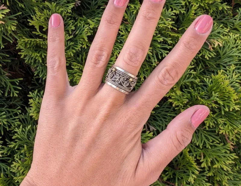 Women's Handmade Berber Silver 10.5 Ring