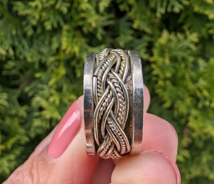 Women's Handmade Berber Silver Sz 11 Ring - Image 2
