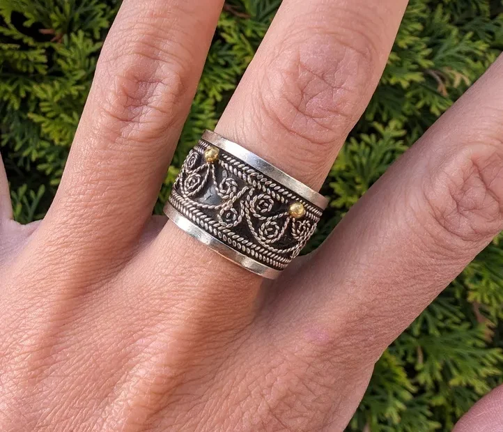Women's Handmade Berber Silver 10.5 Ring - Image 6