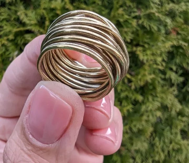 Handmade Boho Chic Wire Wrapped Ring Size 11 - Image 4