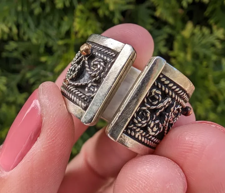Women's Handmade Berber Silver 10.5 Ring - Image 4
