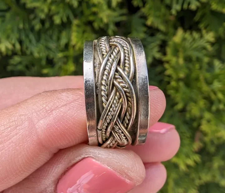 Women's Handmade Berber Silver Sz 11 Ring - Image 5
