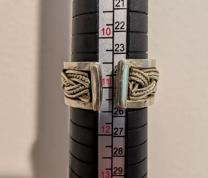 Women's Handmade Berber Silver Sz 11 Ring - Image 6