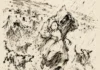 Amazigh Middle Atlas rain ritual with hooded figure in a village