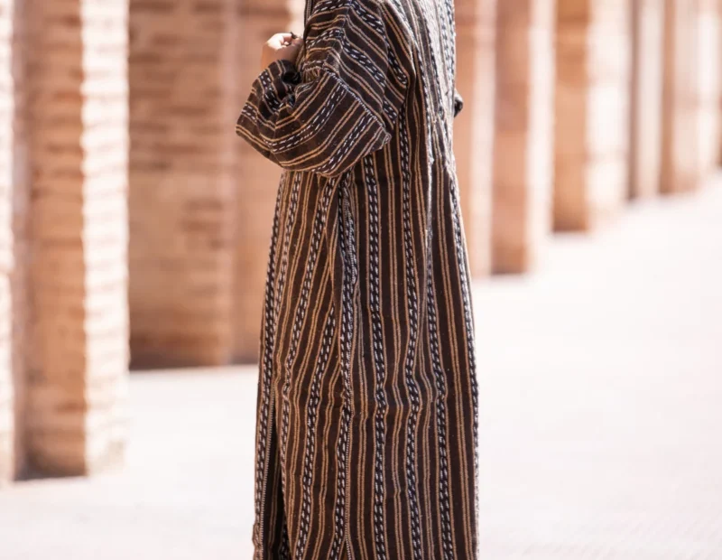 Amazigh Striped coat Cardigan, Hoodie coat - Image 4