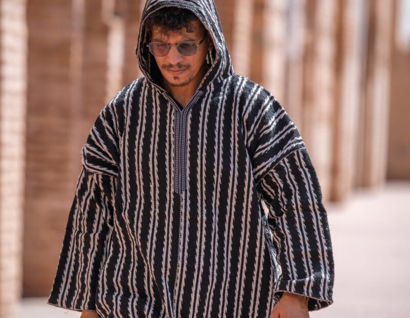 Amazigh Striped coat Cardigan, Hoodie coat - Image 8