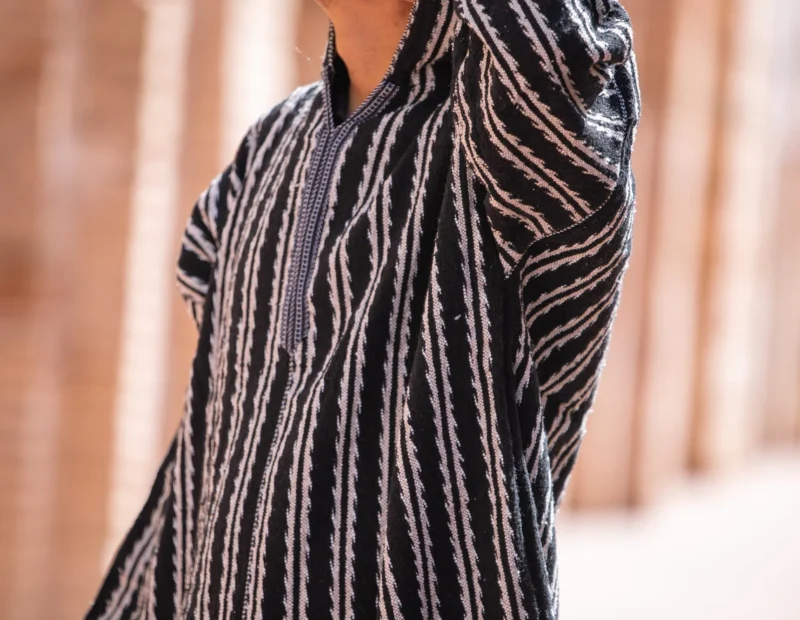 Amazigh Striped coat Cardigan, Hoodie coat - Image 5
