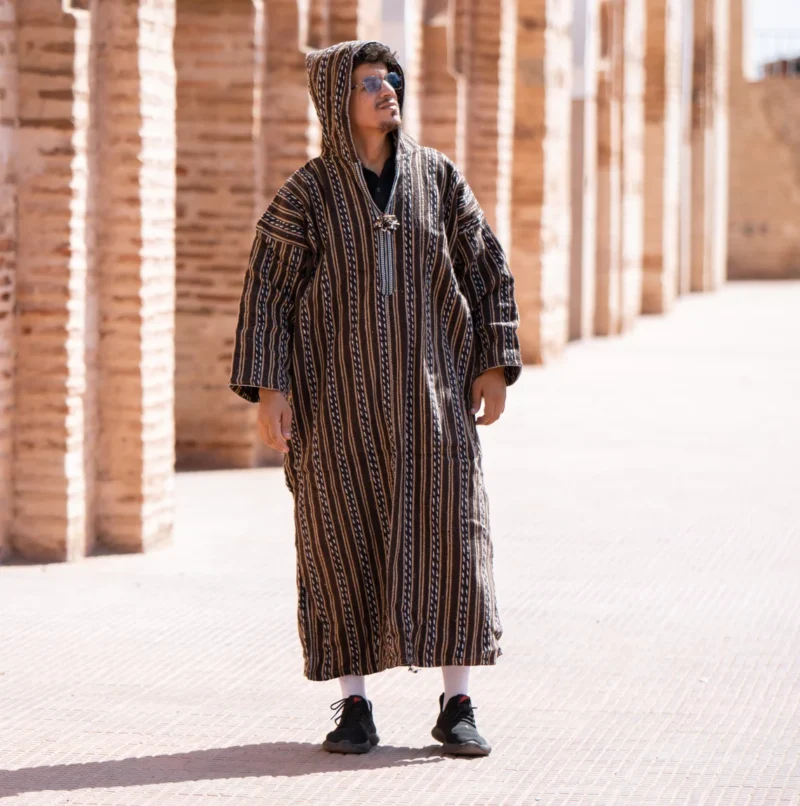 Amazigh Striped coat Cardigan, Hoodie coat