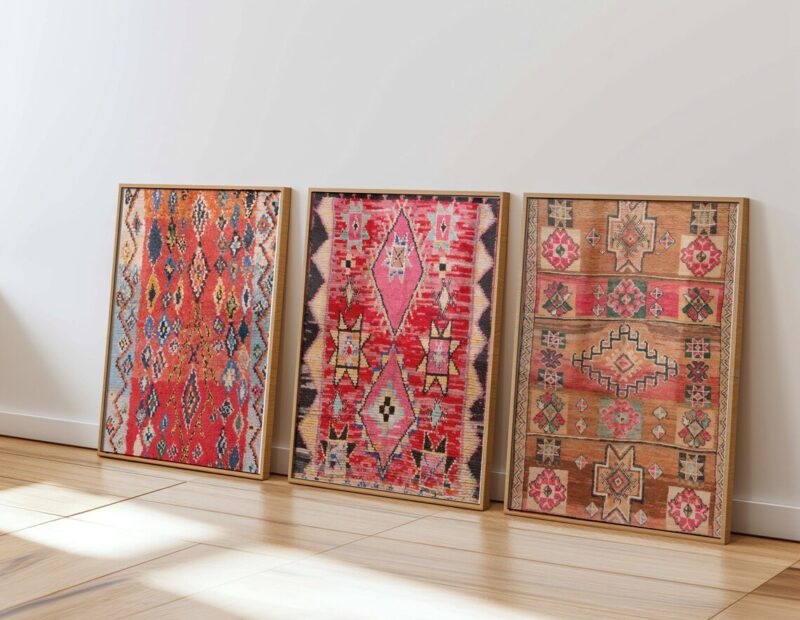 Colorful Moroccan Rug Print II Berber Wall Art - Image 2