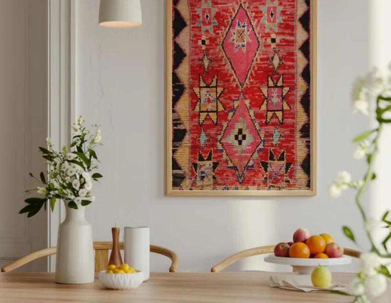 Colorful Moroccan Rug Print II Berber Wall Art - Image 5